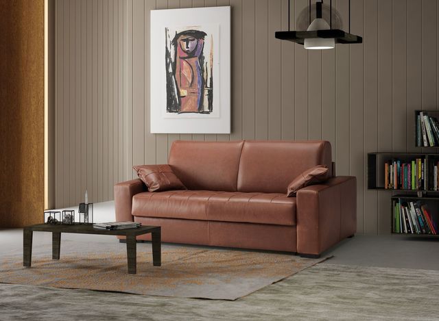 Canapé Galanté en cuir, existe en tissu et dans 3 tailles de couchage différentes, prix sur demande. Convertible Contemporain