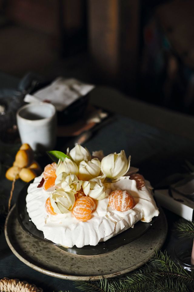 Avec ou sans fleurs de Yucca, la pavlova est délicieuse !